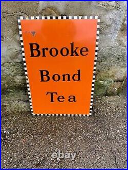 Vintage Brooke Bond Tea Enamel Sign 76cm x 51cm