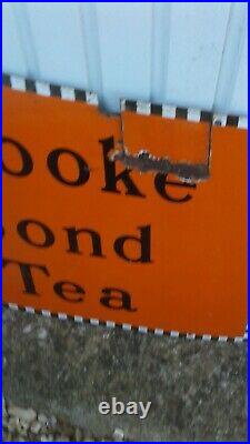Vintage Brooke Bond Tea Enamel Sign (original) Brightcolours/ Ideal Size