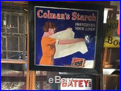 Vintage C1926 Colmans Starch Enamel Sign, some Restoration