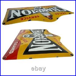 Vintage CHAMPION Spark Plugs Enamel Advertising Plaque Sign