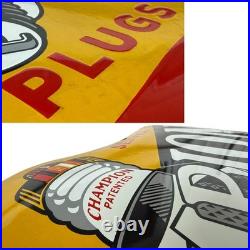 Vintage CHAMPION Spark Plugs Enamel Advertising Plaque Sign
