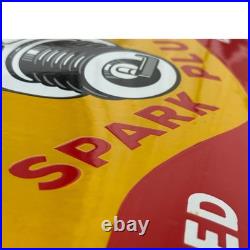 Vintage CHAMPION Spark Plugs Enamel Advertising Plaque Sign
