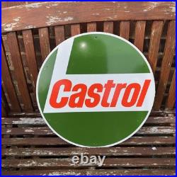Vintage Castrol Enamel Sign, Not Vintage Petrol Pump
