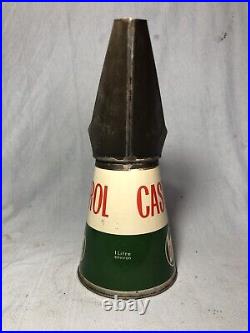 Vintage Castrol Motor Oil Pourer Not Enamel Sign Petrol Pump Petrol Can Shell
