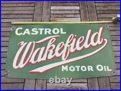Vintage Castrol Wakefield Motor oil enamel sign