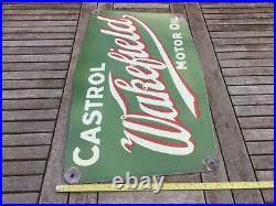 Vintage Castrol Wakefield Motor oil enamel sign