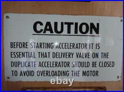 Vintage Caution Enamel Sign