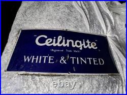 Vintage Ceilingite Enamel Sign