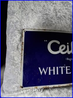 Vintage Ceilingite Enamel Sign