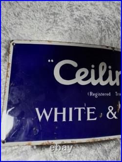 Vintage Ceilingite Enamel Sign