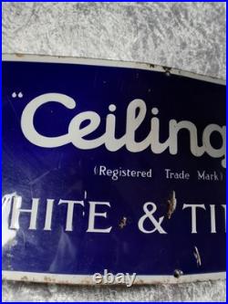 Vintage Ceilingite Enamel Sign