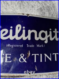 Vintage Ceilingite Enamel Sign