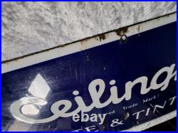 Vintage Ceilingite Enamel Sign