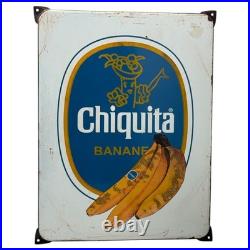 Vintage Chiquita Enamel Advertising Sign Emaille Plaque