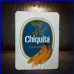 Vintage Chiquita Enamel Advertising Sign Emaille Plaque