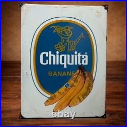 Vintage Chiquita Enamel Advertising Sign Emaille Plaque