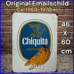 Vintage Chiquita Enamel Advertising Sign Emaille Plaque