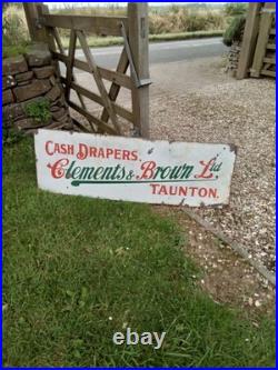 Vintage Clements&Brown Ltd (Taunton)Retailer Enamel Sign, Maker/Original/large