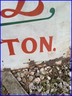 Vintage Clements&Brown Ltd (Taunton)Retailer Enamel Sign, Maker/Original/large