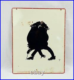 Vintage Coal Merchants Enamel Double Sided Advertising Sign Vintage Coal Merchants Enamel Double Sided Advertising Sign