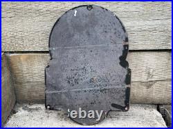 Vintage Coca-Cola Enamel Advertising Sign Raised Lettering Mancave Wall Display