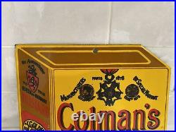 Vintage Coleman's Sign Hand Printed Porcelain Enamel By Dodo Designs