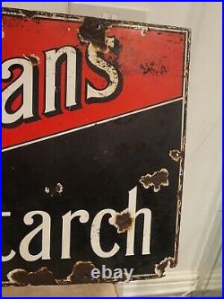 Vintage Coleman's Starch Original Enamel Advertising Sign