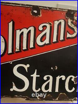 Vintage Coleman's Starch Original Enamel Advertising Sign