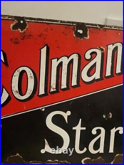 Vintage Coleman's Starch Original Enamel Advertising Sign