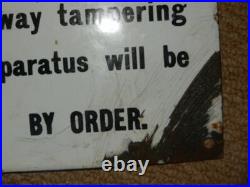 Vintage Colliery Electricity In Mines Rule 4 Original Enamel Sign