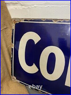 Vintage Colman's Blue Wash Starch Original Vintage Enamel Advertising Sign 62