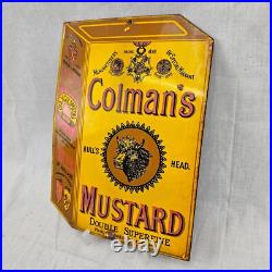 Vintage Colmans Mustard Enamel Advertising Sign