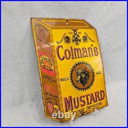 Vintage Colmans Mustard Enamel Advertising Sign