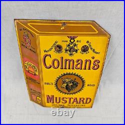 Vintage Colmans Mustard Enamel Advertising Sign