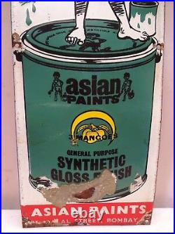 Vintage Color Varnish Advertisement Sign Asian Paint Synethet Porcelain Enamel#9