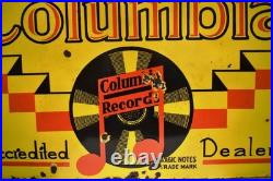 Vintage Columbia Records Porcelain Enamel Sign 30x20 Music Dealer Advertising Vintage Columbia Records Porcelain Enamel Sign 30x20 Music Dealer Advertising