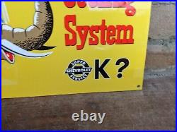 Vintage Cooling System Ok Porcelain Metal Auto Parts Sign 12 X 8