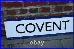 Vintage Covent Garden London Underground Train Station Enamel Sign 150cm x 23cm