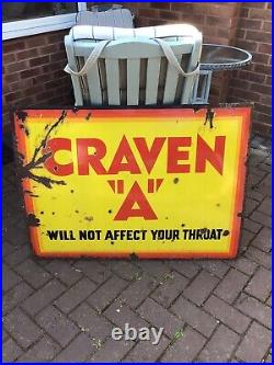 Vintage Craven A enamel sign