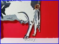 Vintage DE-LAVAL Cow Cream Farm Porcelain Enamel Sign 8 x 5.5 Inches