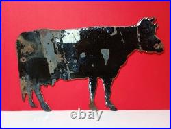 Vintage DE-LAVAL Cow Cream Farm Porcelain Enamel Sign 8 x 5.5 Inches