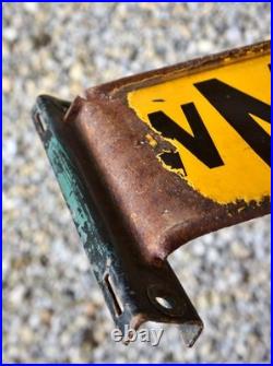 Vintage D/Sided American Enamel Advertising Sign. West Madison Street, Chicago