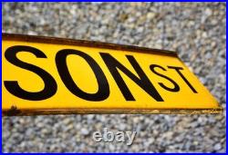 Vintage D/Sided American Enamel Advertising Sign. West Madison Street, Chicago
