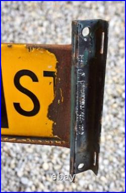 Vintage D/Sided American Enamel Advertising Sign. West Madison Street, Chicago