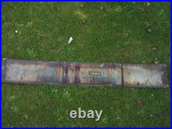 Vintage Daily Express Sold Here blue & white enamel advertising sign 40'' by 6'
