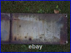 Vintage Daily Express Sold Here blue & white enamel advertising sign 40'' by 6'