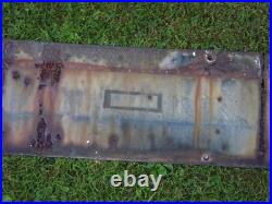 Vintage Daily Express Sold Here blue & white enamel advertising sign 40'' by 6'
