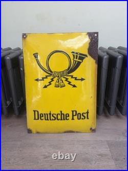 Vintage Deutsche Post enamel sign