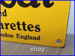 Vintage Dodo Designs Black Cat Cigarettes Enamel Sign