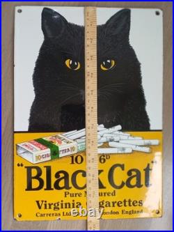 Vintage Dodo Designs Black Cat Cigarettes Enamel Sign
